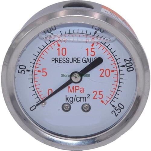 Axial shock-proof Pressure Gauge YN60Z M14*1.5 or 1/4" 2.5" 60mm Shock-resistant Oil Hydraulic Air Water Pressure Vacuum