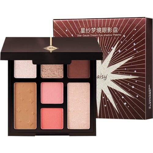 7 Colors Matte & Glitter Eye shadow Palette Waterproof Glitter Nude Eye Pigment Matte Shimmer Makeup Set
