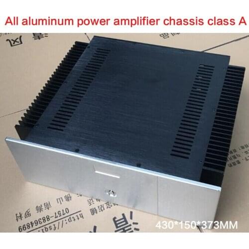 430*150*373MM All-aluminum Power Amplifier Chassis Pure Rear-stage Case Audio Amplifier Shell Power Supply Box with Radiator