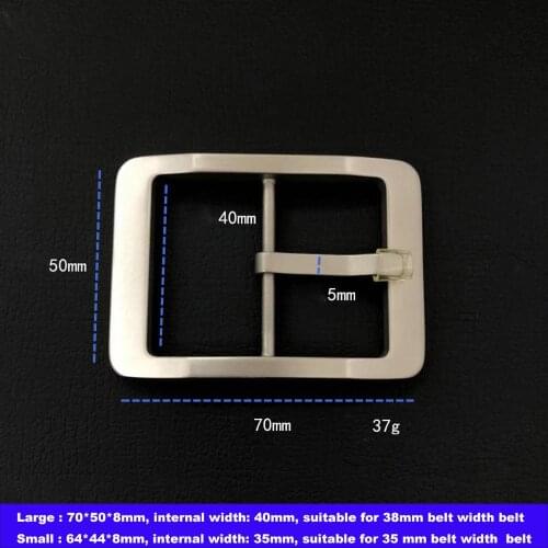 Casual Style 100% Titanium Pin Belt Buckle Fit 3.8 Mm Belt Strap