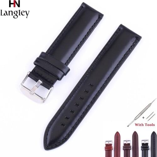 Genuine Leather Watchband Stainless Steel Buckle Vintage Oil Wax Soft Wristwatch Straps Watches Accessories Wholesale