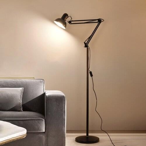 Modern Minimalist Long Arm Folding Led Floor Lamp Living Room Study Home Decor Adjustable Standing Light Bedroom Bedside Lamp