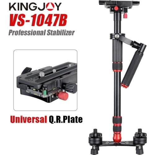 KONGJOY VS1047B 124cm Aluminum Alloy Handheld Video Stabilizer For Steadycam Steadicam For Canon Nikon Sony DSLR Camera