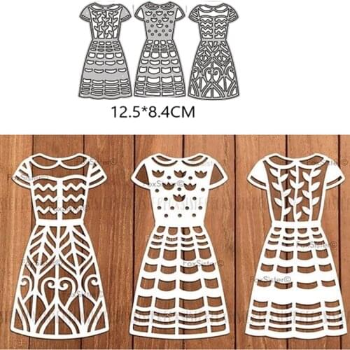 Three kinds of Skirt Metal Cutting Dies New 2021 DIY crapbooking Paper Making Craft die Frame Die Embossing Cutting Dies