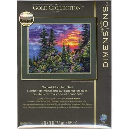 Dim 35383 Sunset Mountain Path 51-42 Counted Cross Stitch 11CT 14CT 18CT Cross Stitch Kits Embroidery Needlework Sets