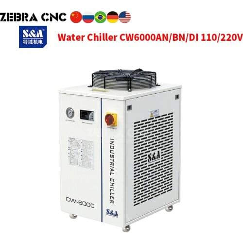 CW 6000 Water Chiller S&A CW6000AN CW6000BN CW6000DI For Laser Machine Cooling 200-300W CW6000 110V 220V 50 60Hz