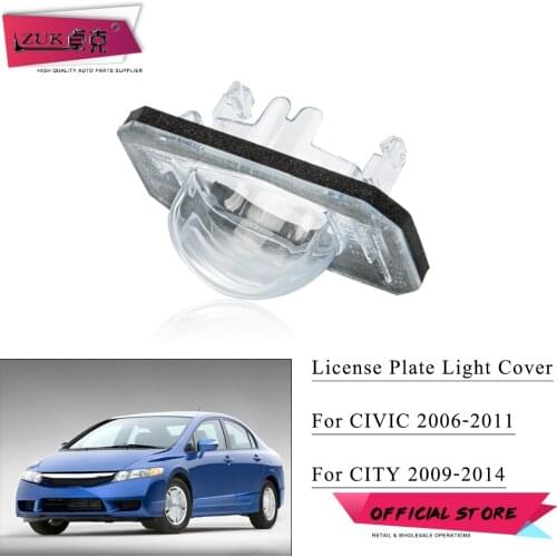 ZUK Rear License Plate Light Shell Case Cover For Honda For Civic FA1 FA3 2006-2011 City GM2/3 2009-2014