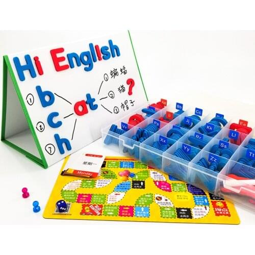 1 Set Magnetic Stickers English Letter learning Educational Magnetic Decal Decoration Sticker for Home Kindergarten School