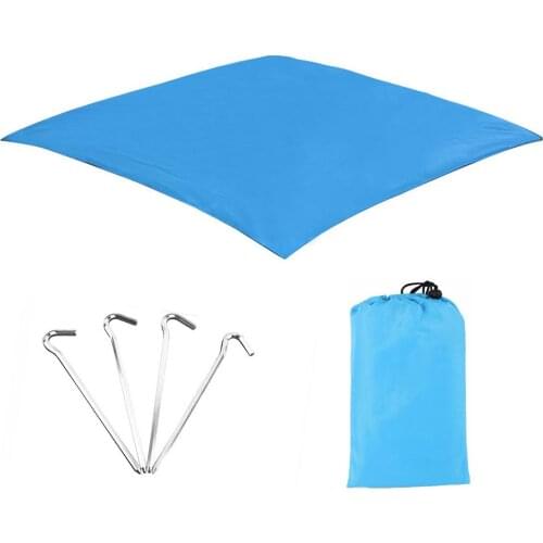 206x173cm Waterproof Pocket Beach Blanket Folding Camping Mat Mattress Portable Lightweight Mat Outdoor Picnic Sand Beach Mat