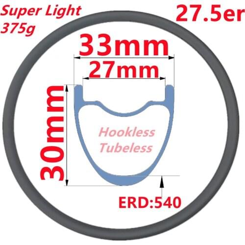 Super Light MTB Bicycle Wheel Rims Quick Sale Carbon MTB Wheel Rim 27.5er Carbon Wheels Rims