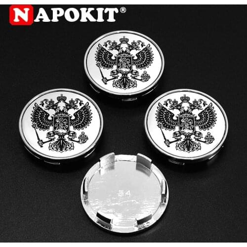 4Pcs 54mm Russian National Shield Logo Car Wheel Center Cap Hub Cap for LADA TOYOTA NISSAN Hyundai KIA Chevrolet Mitsubishi Ford