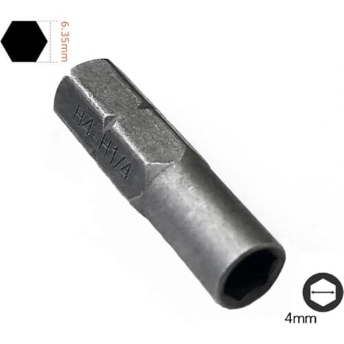 2p Non Magnetic 6.35mm 1/4" Insert Bit Adapter to System 4mm Hex Shank Electric Screwdriver Tool Micro Bit Socket Adaptor Holder