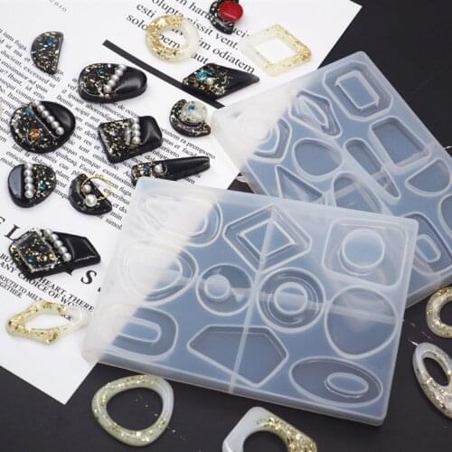 Acrylic Earring Epoxy Resin Molds Geometric Earrings Pendant Resin Silicone Mold
