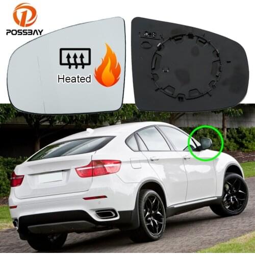 Car Rear View Mirror Glass Left/Right Clear Rearview Lenses Electric Heated for BMW X6 X5 E70 E71 E72 2007-2014 Exterior Parts