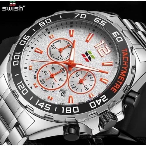 SWISH New Arrival Mens Watches Top Brand Luxury Waterproof Watch For Men Sports Chronograph Quartz Wristwatch Relogio Masculino