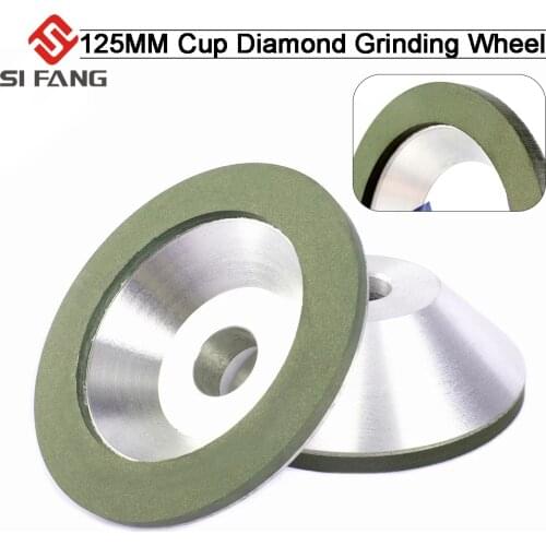 125MM Diamond Grinding Wheel Cup 5inch Grinding Circle Cutting Discs for Carbide Metal Tungsten Steel Milling Cutter 1Pc