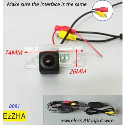 EzZHA HD Wireless Car CCD Rear Camera Fisheye Light For Citroen C-Quatre C-Triomphe C5 C4 Nissan Qashqai X-trail Peugeot 307