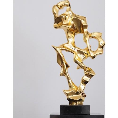 Taihu Stone Shape Modern Abstract Sculpture Decoration For Hotel Living Room Office Entrance Work Art Home Soft Decor 79cm