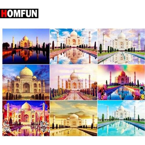 HOMFUN Square/Round Drill 5D DIY Diamond Painting "Castle sky" Embroidery Cross Stitch Full Rhinestone Decor