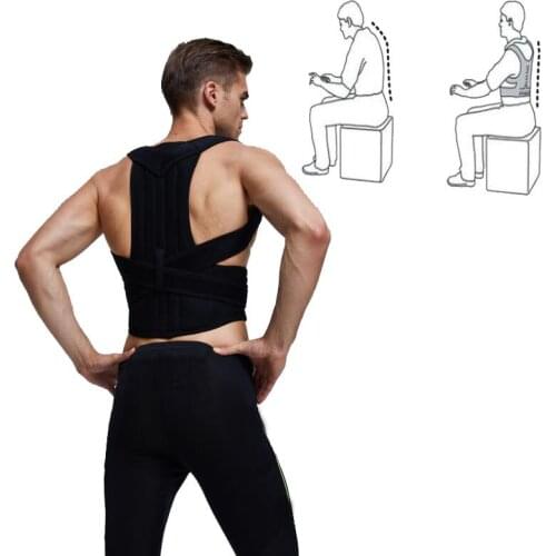 2019 New Posture Corrector Scoliosis Back Brace Spine Corset Belt Shoulder Therapy Support Poor Posture Correction Belt Men