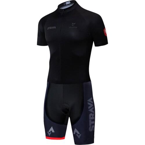 2020 STRAVA team cycling skinsuit short sleeve summer outdoor skinsuits 20D gel pad bicycle triathlon suit men ciclismo roupa