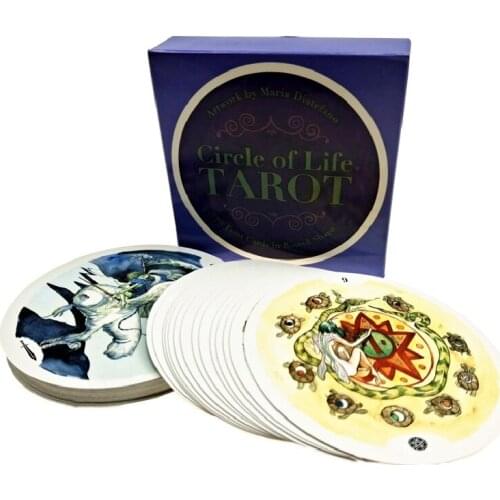 Circle of Life Tarot Cards English Tarot Deck Guidebook Card Table Card Game Magical Fate Divination Card for personal use