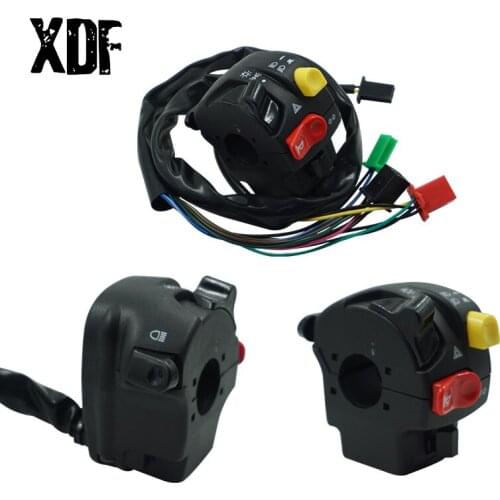 Motorcycle 7/8" 22mm Handlebar Switch Horn Turn Signal Headlight Overtaking Warning Light Push Button Controller Switches