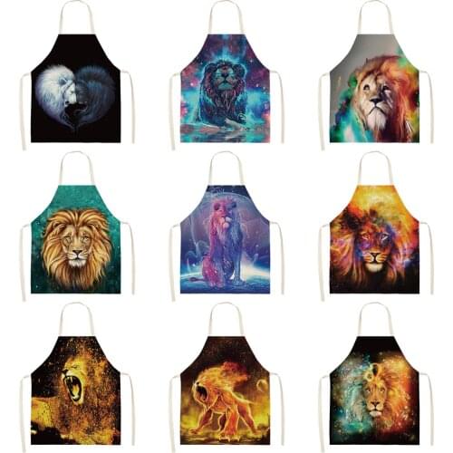 Cartoon lion pattern For home and kitchen Child apron aprons for women Woman kitchen apron apron for kitchen kitchen apron women