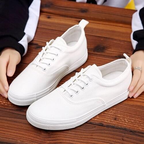 Low Top Couple Canvas Shoes Female Korean Version White Shoes Student Board Shoes Flat Shoes Women Flats Sneakers Men