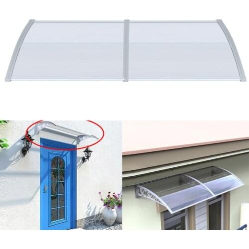 Outdoor Anti-UV Ultralight DIY Sun Shelter Door Window Canopy Awning Shelter Front Porch Garden Door Shade Cover Gazebos HWC