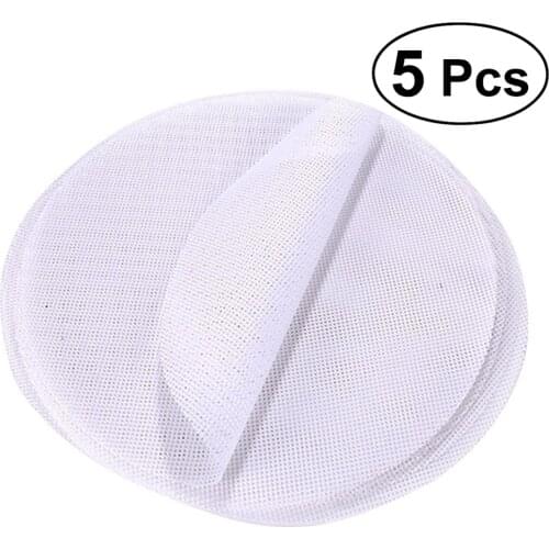 5 Pcs Reusable Kitchen Silicone Steamer Mesh Non-stick Pad Round Shape Dumplings Mat Steamed Buns Baking Pastry Dim Sum Mesh-Dia