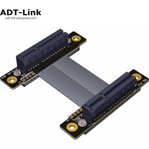 PCIe 3.0 x4 to x4 Female to female Cable 32G/bps PCI-E 4x GTX1080Ti Graphics SSD RAID Extender Conversion Elbow Right Angled