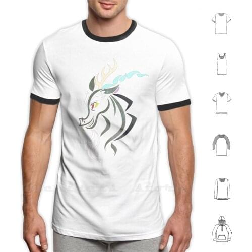 Discord Tribal T Shirt Big Size 100% Cotton My Little Ponies Friendship Magic Discord Q Star Mlp Fim