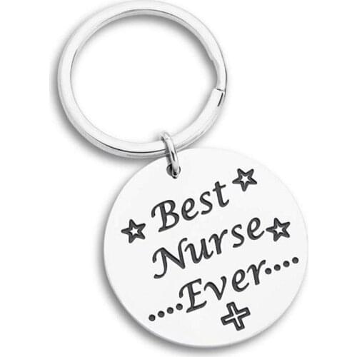Nurse Graduation Gift for Nurse Keychain for Men Women Kids Mom -Best Nurse Ever-Nurse Graduation Gifts Nurses Week Presents
