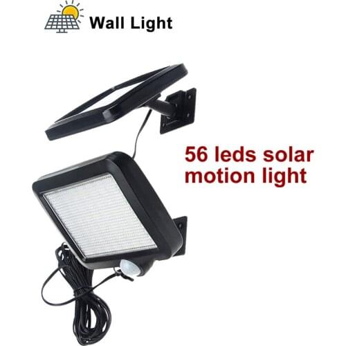 Solar Light Recharge 20/56 Leds PIR Motion Sensor Solar Lamp Outdoor Garden Lamp Decoration Night Security Wall light deck door