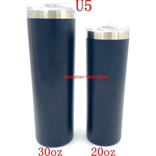 20oz 30oz Tumbler Double Wall Stainless Steel Vacuum Tumbler Vacuum Insulated Straight Cups Flask Beer Coffee Mugs