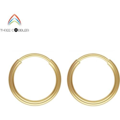 THREE COBBLER Women's Gold Earrings