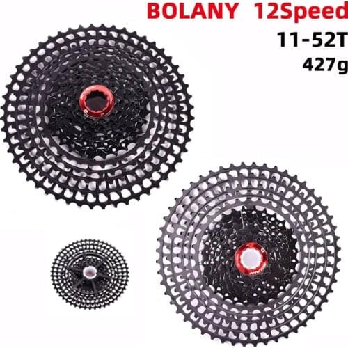 BOLANY MTB 12 Speed Cassette Bicycle Freewheel 11-52t/50t ALUMINUM Ultralight 365g Bicycle Parts Mountain For SHIMAN0 HG SYSTEM