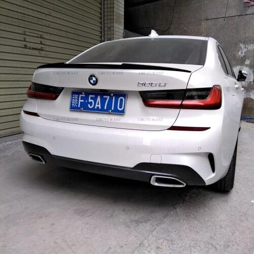 High Quality Carbon Fiber Exterior Rear Spoiler Tail Trunk Boot Wing Decoration Car Styling For BMW 3 Series G20 2019-2021