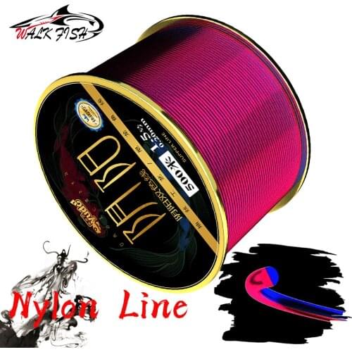 WALK FISH 100M/200M Super Strong Nylon Fishing Line Double Color Invisible Thread Fishing Line Japanese Fishing Line