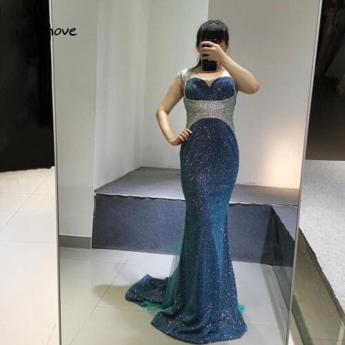 Elegant Evening Dresses 2020 Sweetheart Sleeveless Sexy Formal Crystal Beading Party Long Prom Dresses for Woman Finove