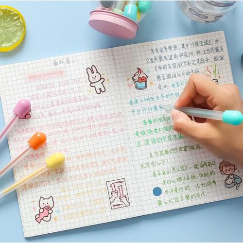 9 Pcs Nordic Handwritten Morandi Color 0.5mm Gel Pen Colored Art Markers for Drawing Painting Stationery School Supplies