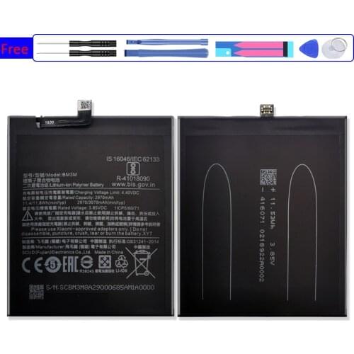 3070mAh for xiao mi BM3M Battery For Xiaomi 9 Se Mi9 SE Mi 9SE Mi9SE Mobile Phone Bateria + Free tool