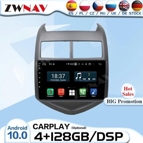 128G 2 Din Carplay Android 10 Radio Receiver For CHEVROLET AVEO 2016 2017 Car Audio Stereo Video Player GPS Multimedia Head Unit