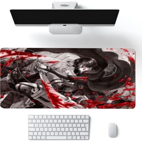 Anime Attack on Titan Large Lock Edge Mouse Pad Computer Mousepad XXL Gaming Padmouse Gamer Laptop Keyboard manga mouse pad gift