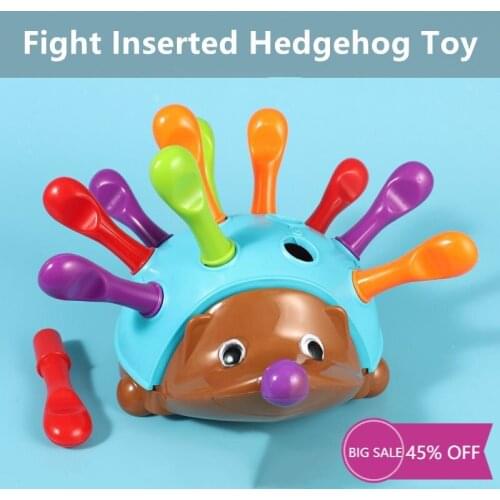 Cartoon Fight Inserted Hedgehog Toy Training Focused on Childrens Fine Motor Hand-Eye Coordination Enlightenment Toys for Kids