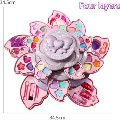 Childrens toys suit girl makeup kids baby cosmetics box nail beauty princess diy nail polish make up sets cosmetics full set