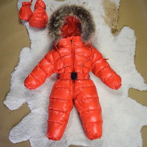 Kindstraum 2017 New High Quality Baby Winter Duck Down Rompers Thick Snowsuit Coat Warm Cloth Kids Jumpsuit Baby Outerwear,MC834