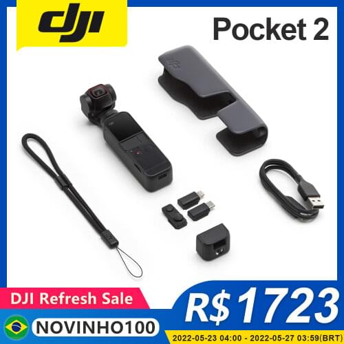DJI Osmo Pocket 2 Handheld Gimbals Stabilized Camera Pocket-Sized 3-Axis 64MP 4K HD HDR Video Hybrid AF 2.0 8x Zoom Camera
