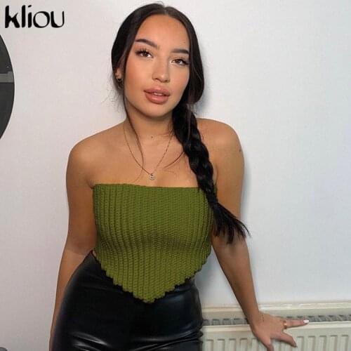 Женские трикотажные майки Kliou China At AliExpress